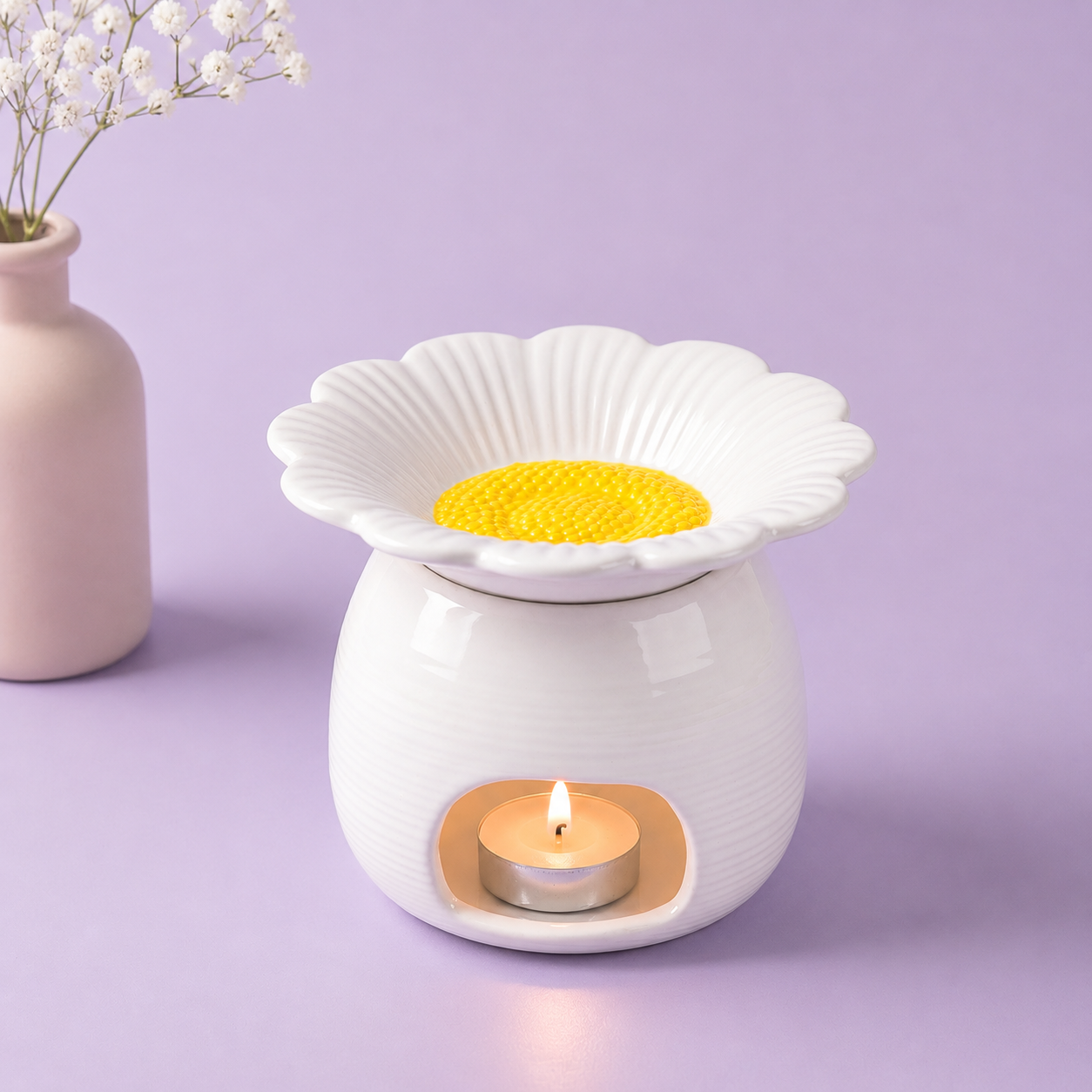 Pack Queimador Margarida + Wax Melts (+100h)