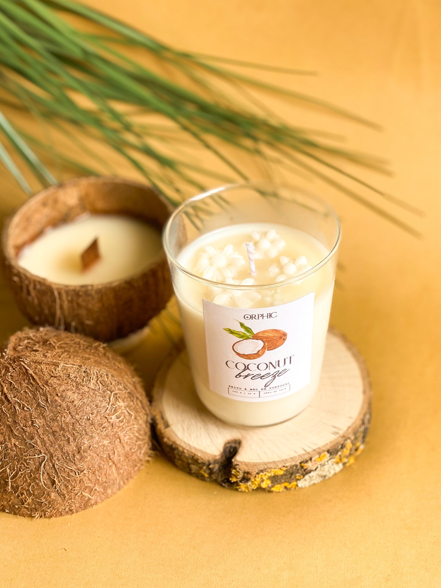 Vela em Casca de Coco