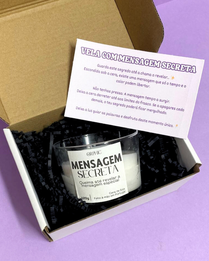 Vela com Mensagem Secreta - Personalizada